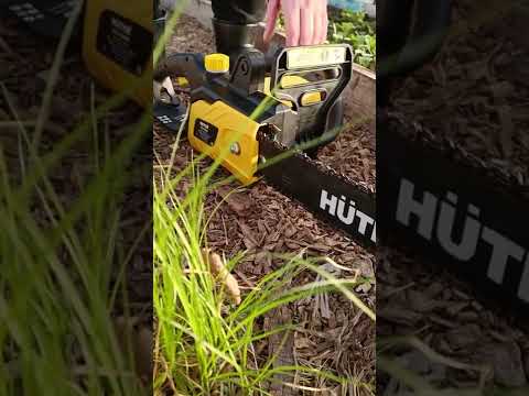 Электропила HUTER ELS-2000P в работе